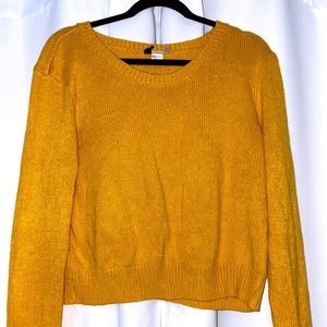 Mustard acrylic knit sweater